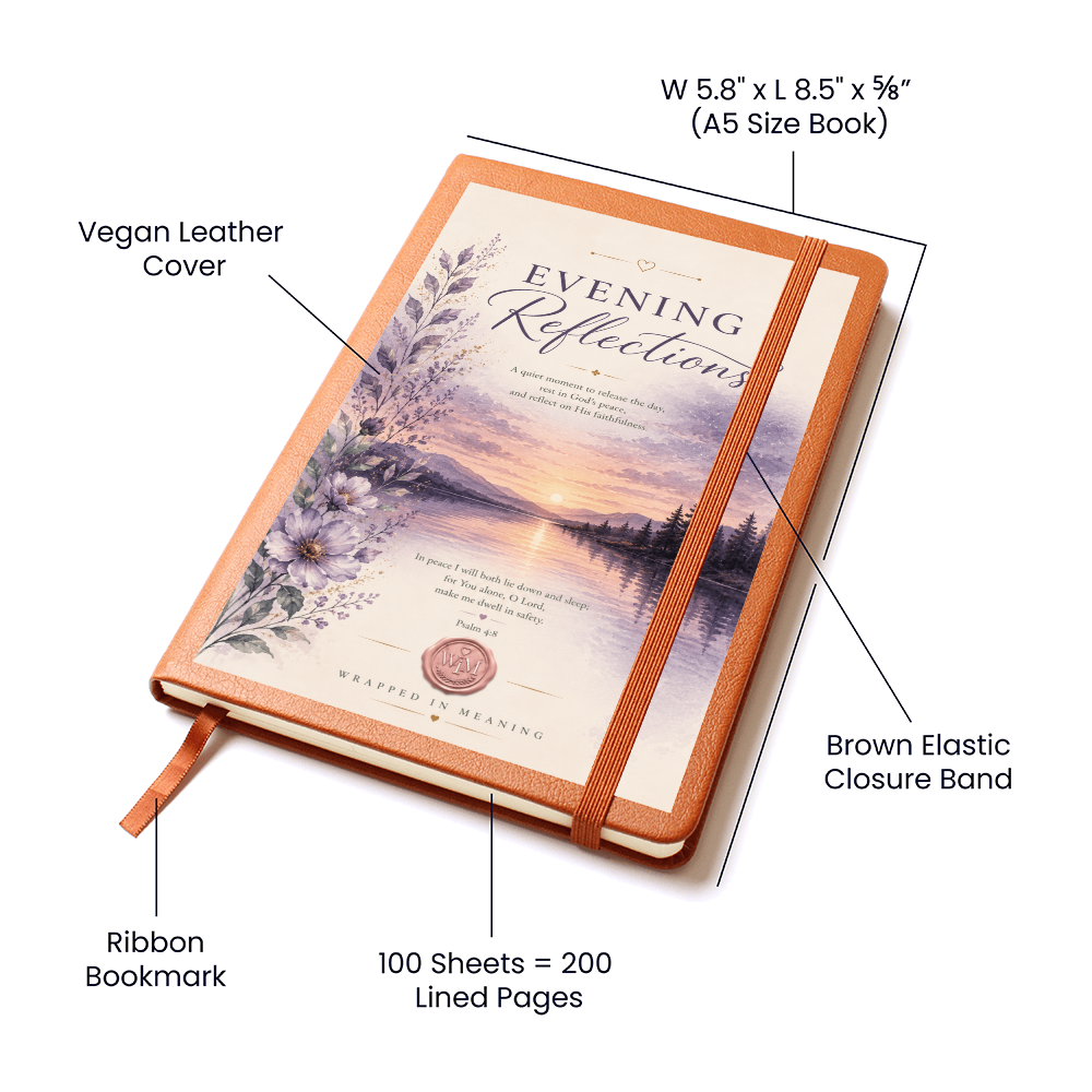 Evening Reflections | A Faith Journal for Peaceful Evenings & Trusting God (Soft Leather Journal)
