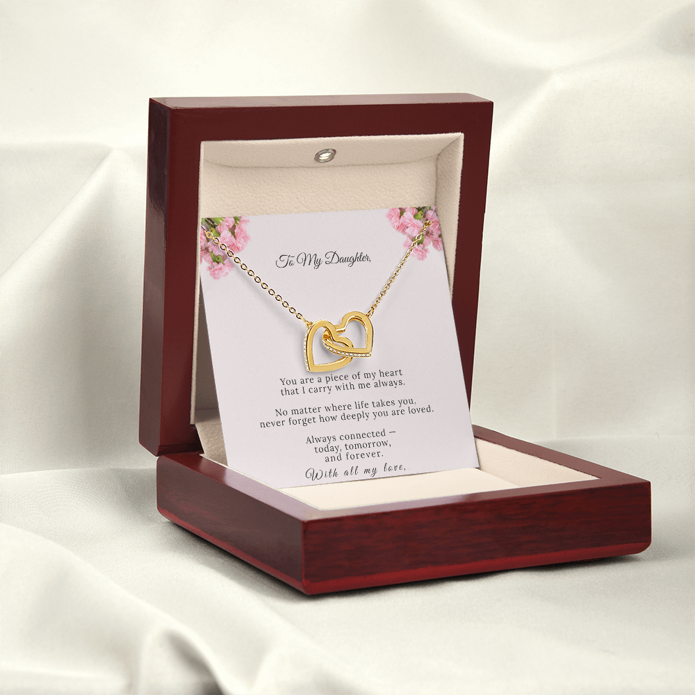 Interlocking Hearts Necklace – Always Connected | Daughter Gift