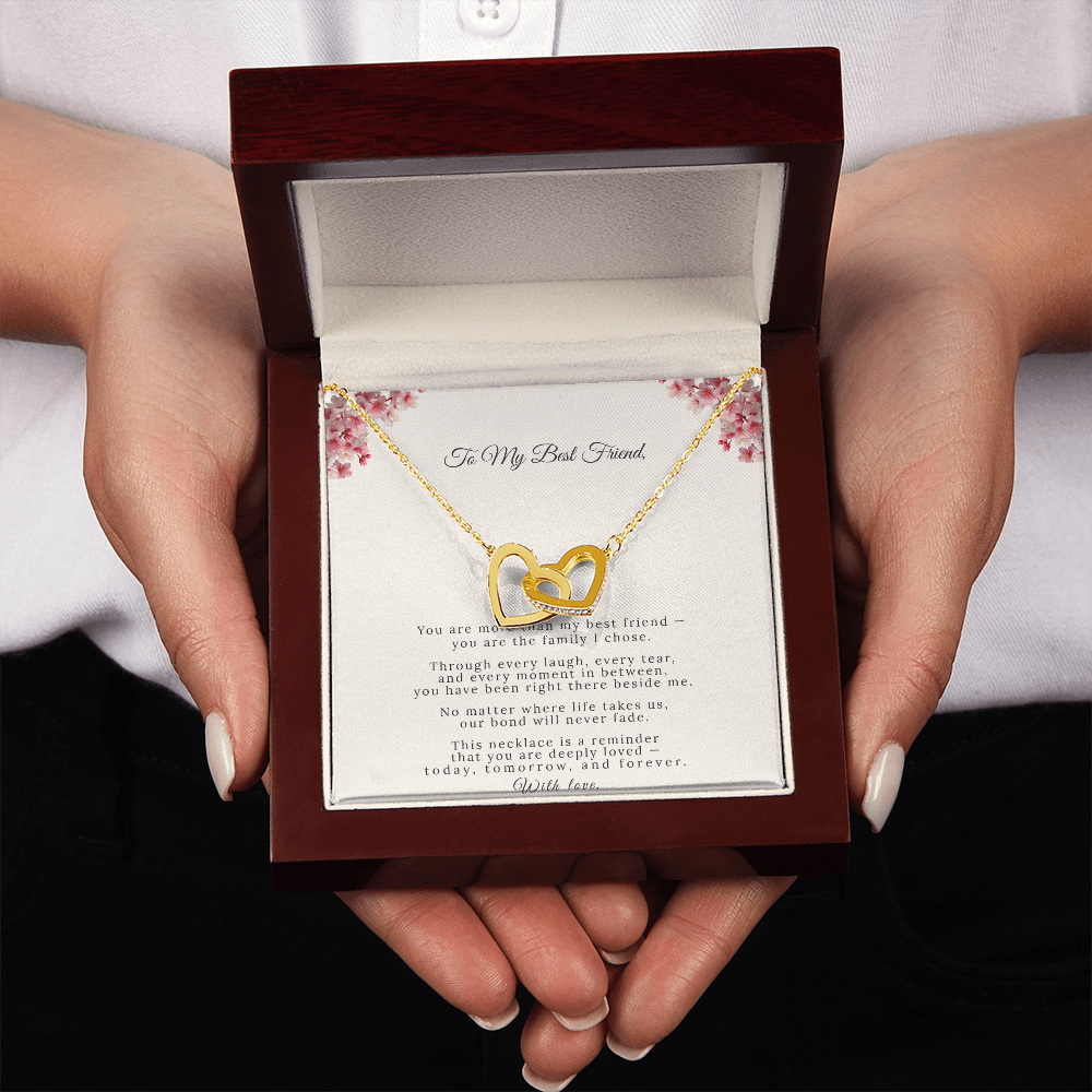 Interlocking Hearts Necklace | To My Best Friend | The Family I Chose