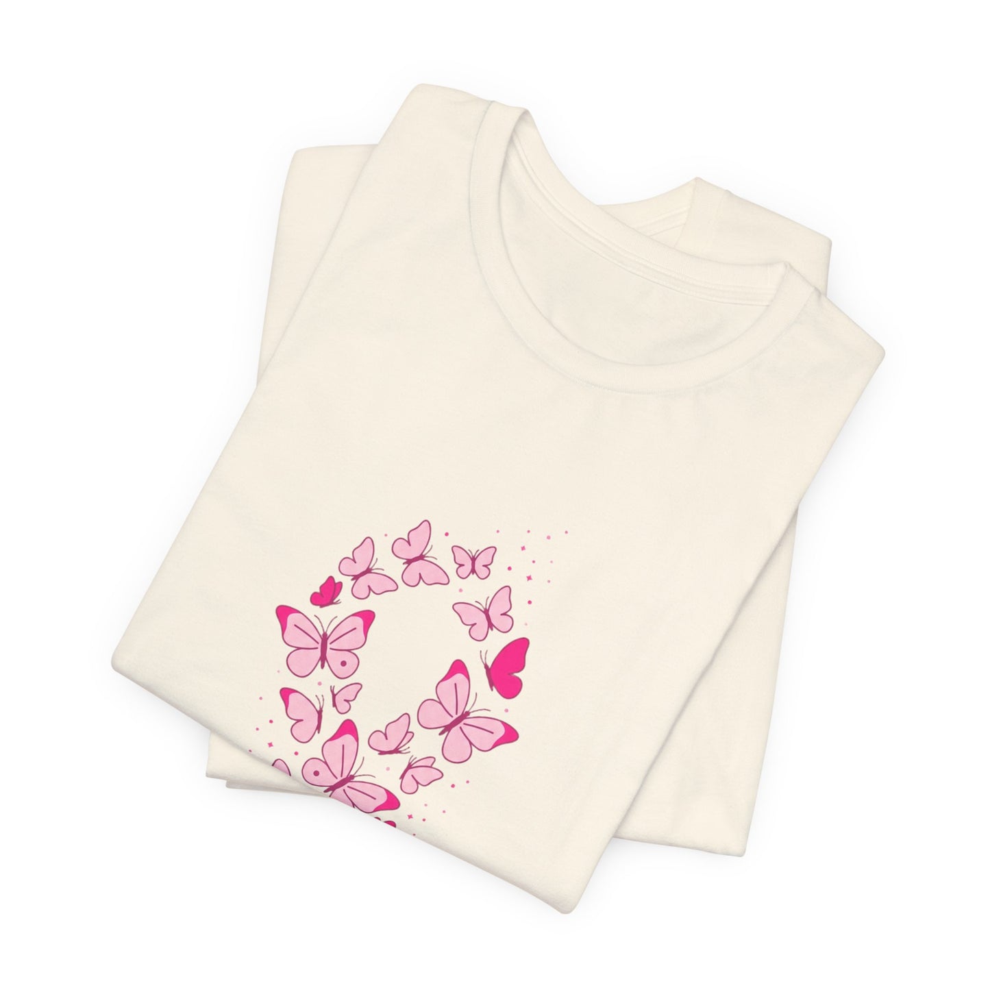 Pink Ribbon Butterfly Tee | Breast Cancer Awareness, Support Shirt