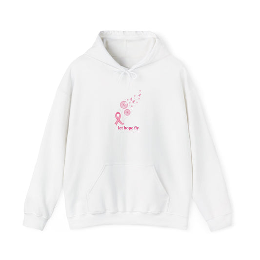 Pink Ribbon 'let hope fly' Hoodie | Breast Cancer Awareness