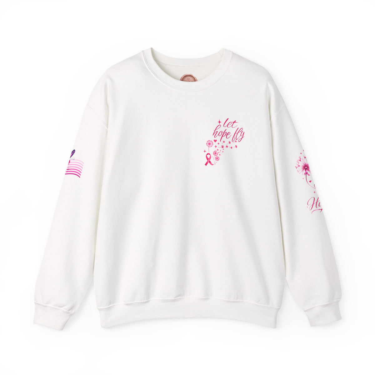 Hope Doesn't Have to Be Loud Sweatshirt | Breast Cancer Awareness Pink Ribbon Crewneck | Inspirational Gift for Survivors, Fighters & Supporters