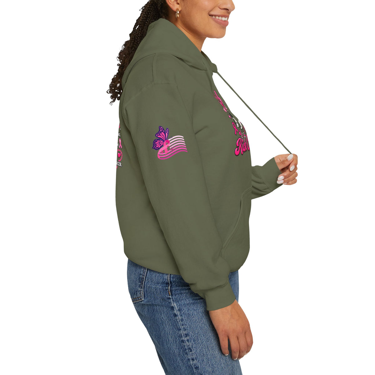 Kick Cancer Breast Cancer Awareness Hoodie | Pink Ribbon Support