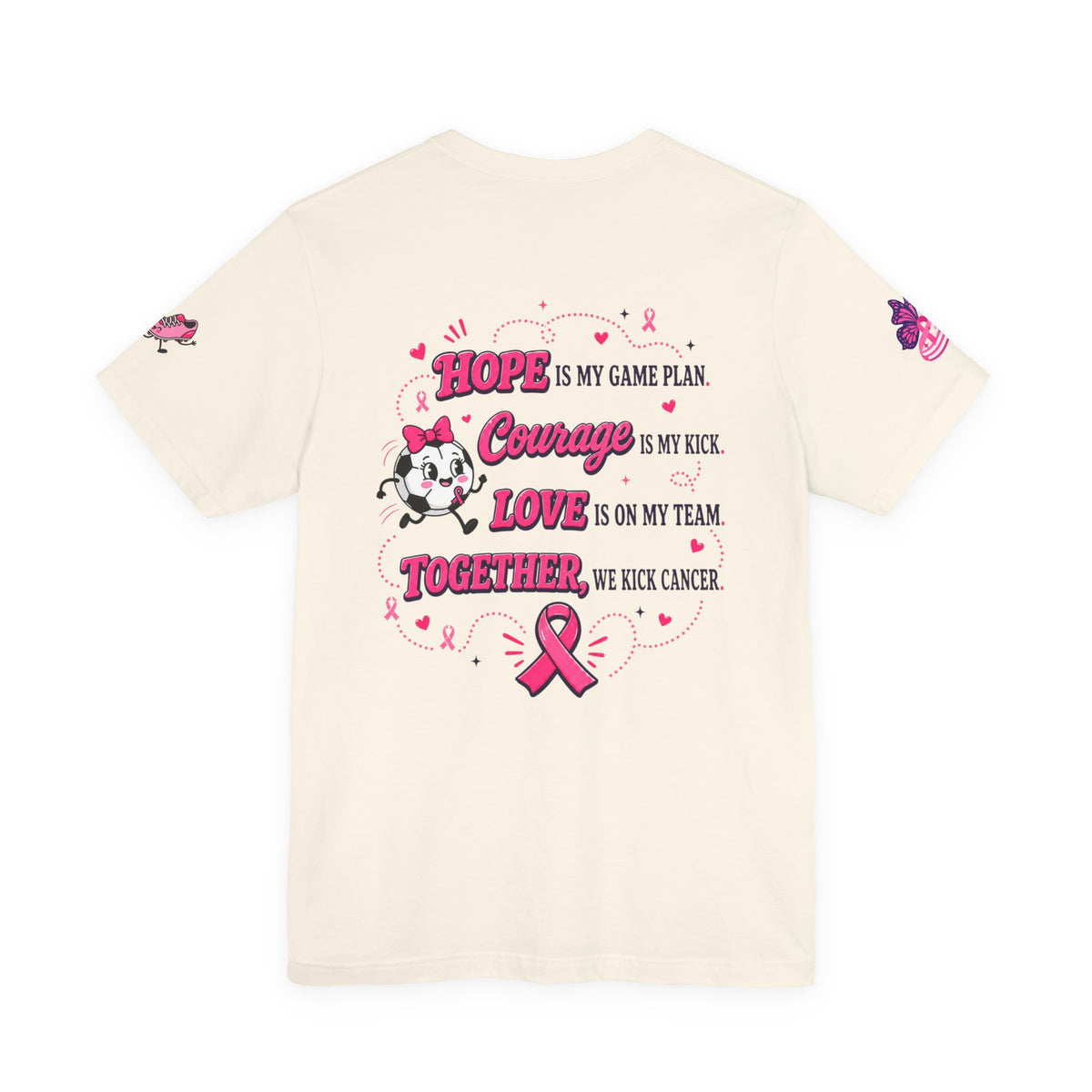 Kick Cancer Pink Ribbon Tee | Breast Cancer Awareness Shirt