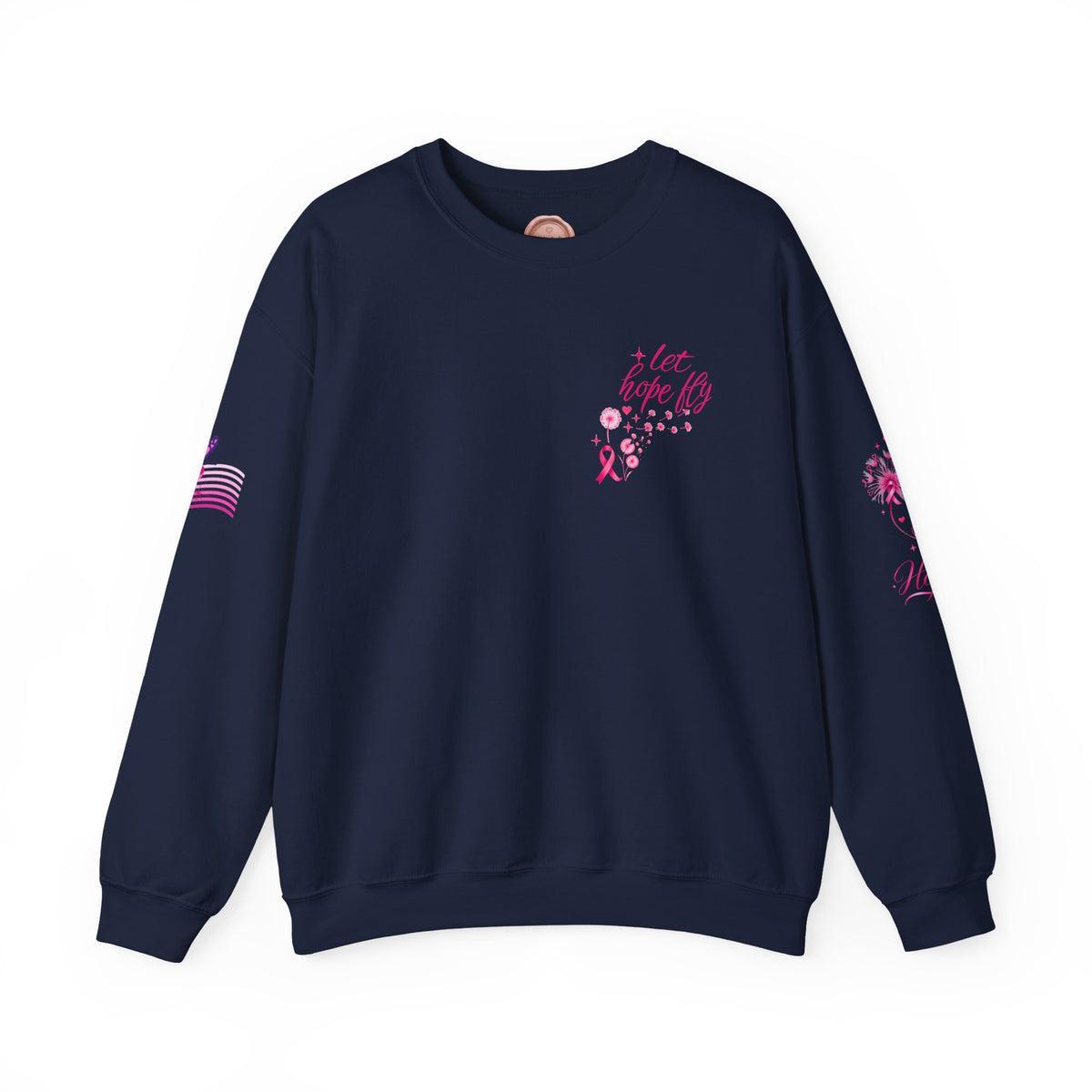 Hope Doesn't Have to Be Loud Sweatshirt | Breast Cancer Awareness Pink Ribbon Crewneck | Inspirational Gift for Survivors, Fighters & Supporters