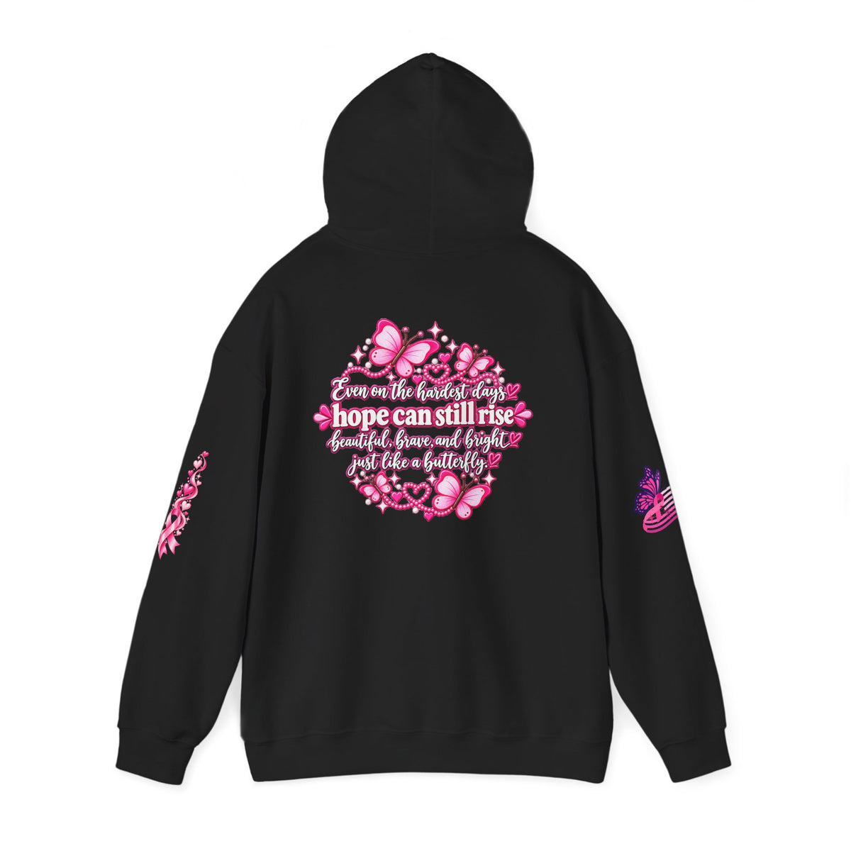 Pink Ribbon Support Hoodie | Breast Cancer Awareness, Survivor Solidarity