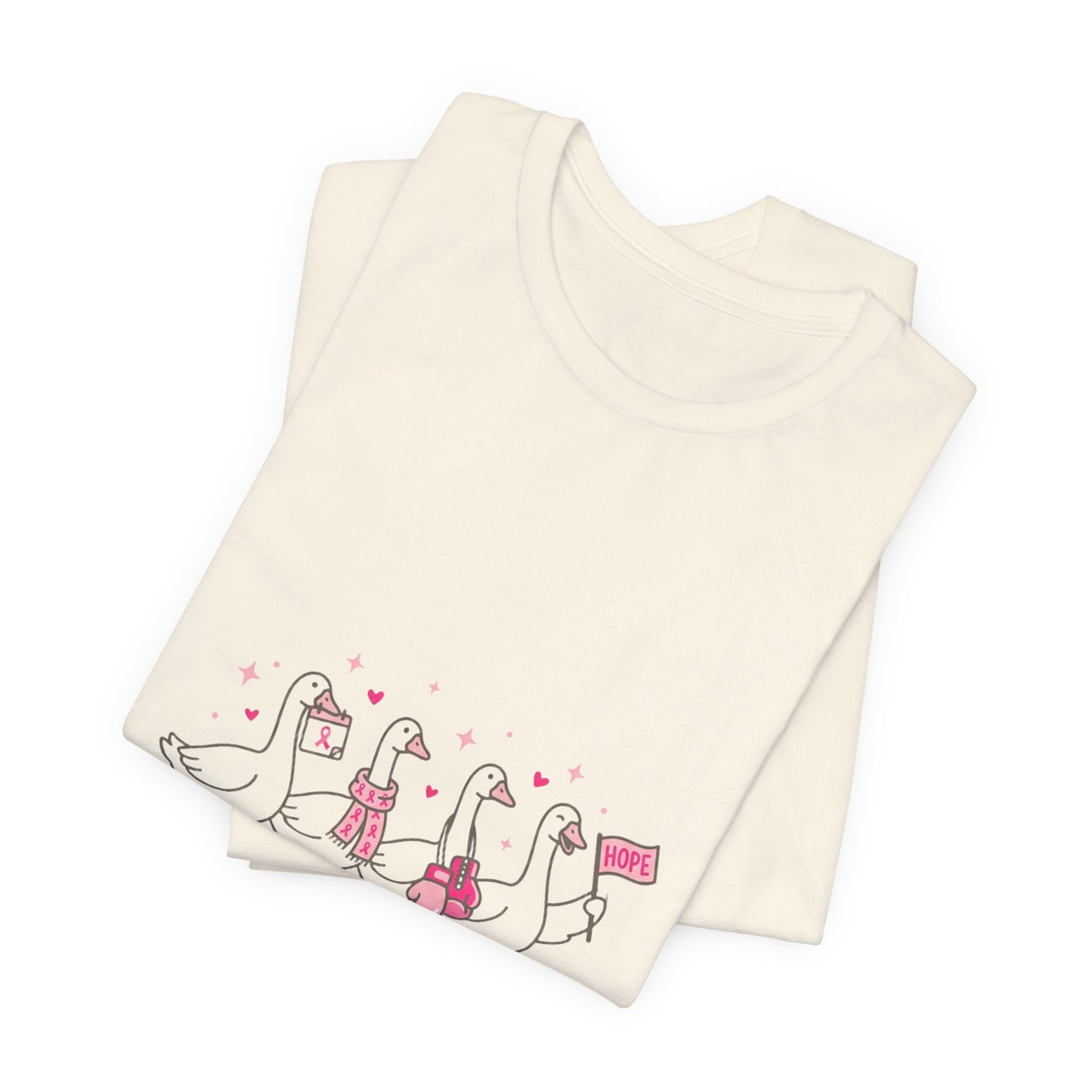 Think Pink Ribbon Ducks T-Shirt | Breast Cancer Awareness, Survivor Support