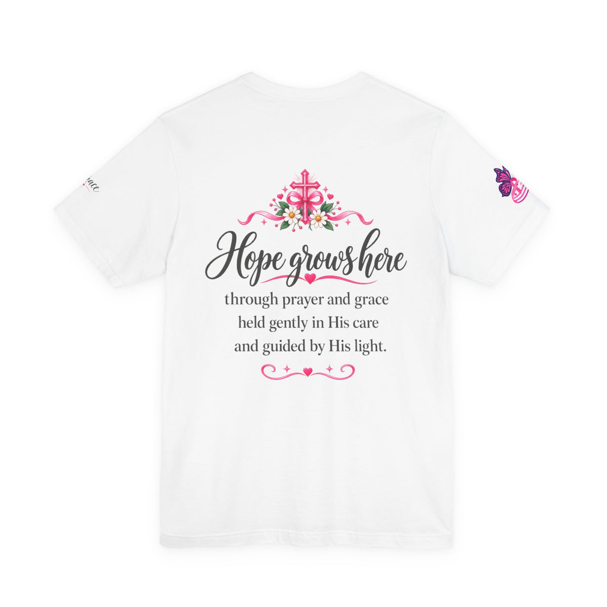 Hope Grows Here Ribbon Tee | Breast Cancer Awareness, Pink Floral