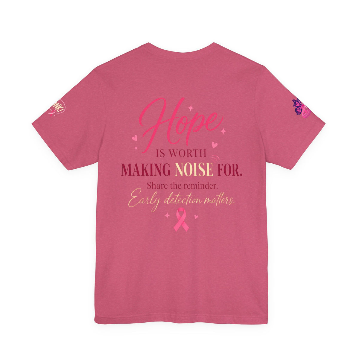 Think Pink Ribbon Geese T-Shirt | Breast Cancer Awareness, Survivor Support