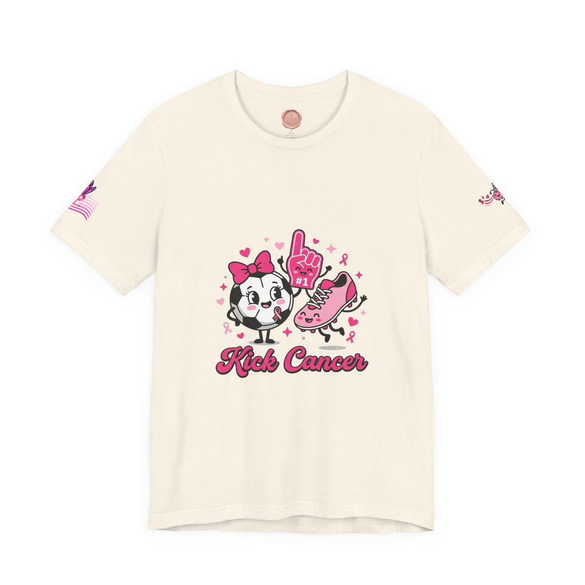 Kick Cancer Pink Ribbon Tee | Breast Cancer Awareness Shirt