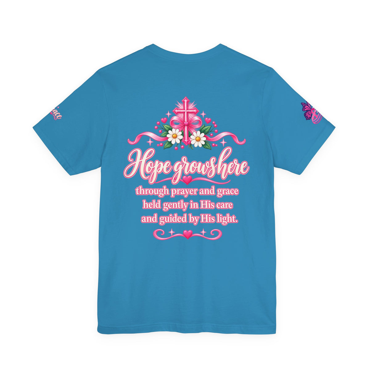 Hope Grows Here Ribbon Tee | Breast Cancer Awareness, Pink Floral