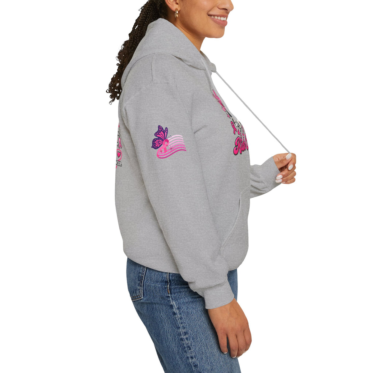 Kick Cancer Breast Cancer Awareness Hoodie | Pink Ribbon Support