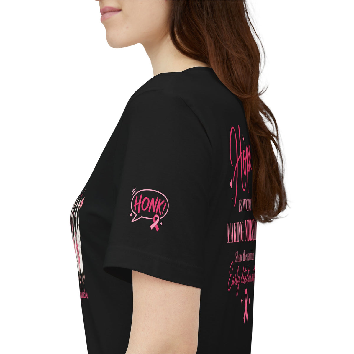 Think Pink Ribbon Geese T-Shirt | Breast Cancer Awareness, Survivor Support