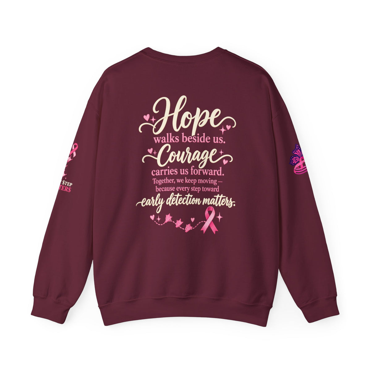 Breast Cancer Awareness Geese Crewneck Sweatshirt | Pink Ribbon