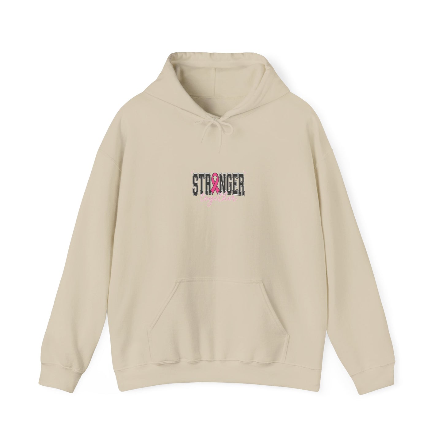 Stronger Together Ribbon Hoodie | Breast Cancer Awareness, Pink Ribbon