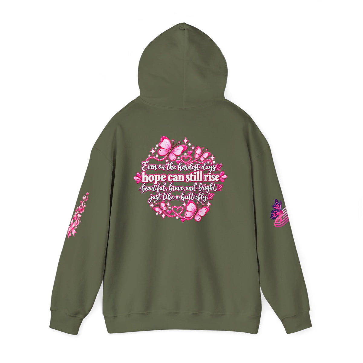 Pink Ribbon Support Hoodie | Breast Cancer Awareness, Survivor Solidarity