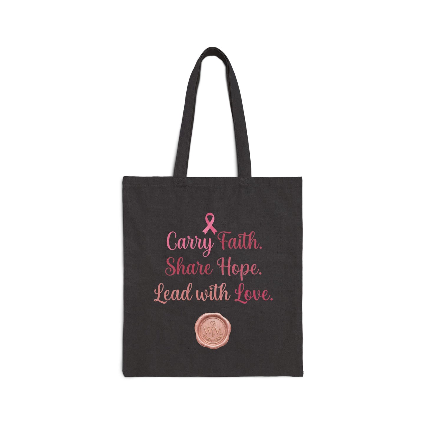 Faith Hope Love Ribbon Tote | Breast Cancer Awareness, Pink Ribbon