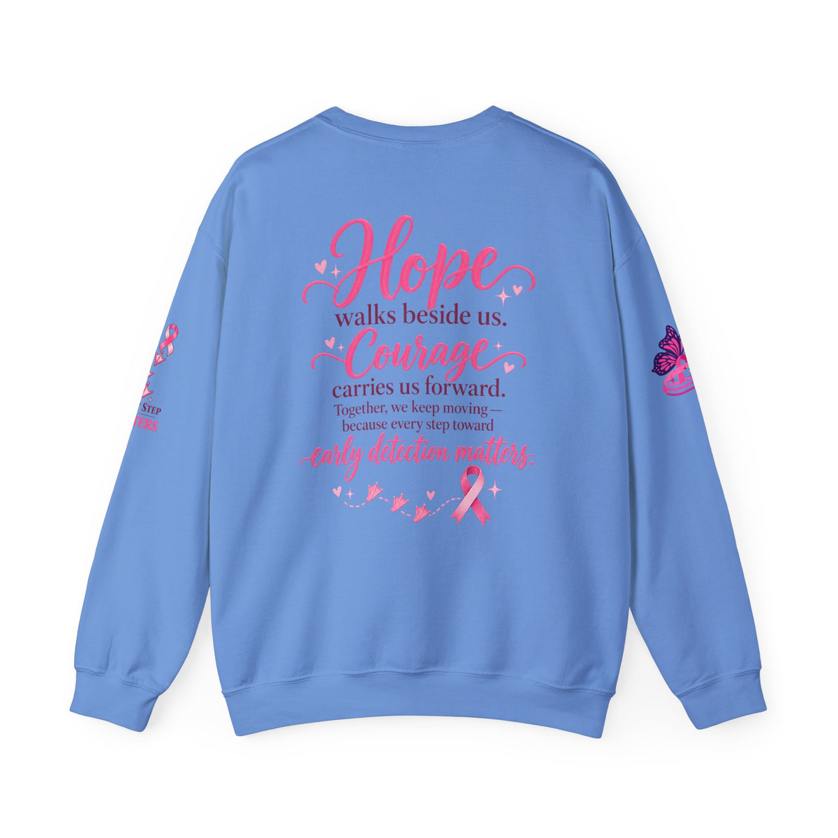 Breast Cancer Awareness Geese Crewneck Sweatshirt | Pink Ribbon
