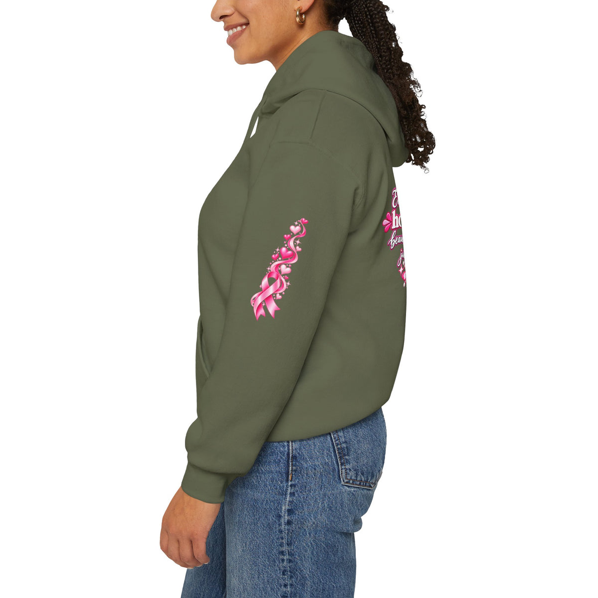 Pink Ribbon Support Hoodie | Breast Cancer Awareness, Survivor Solidarity