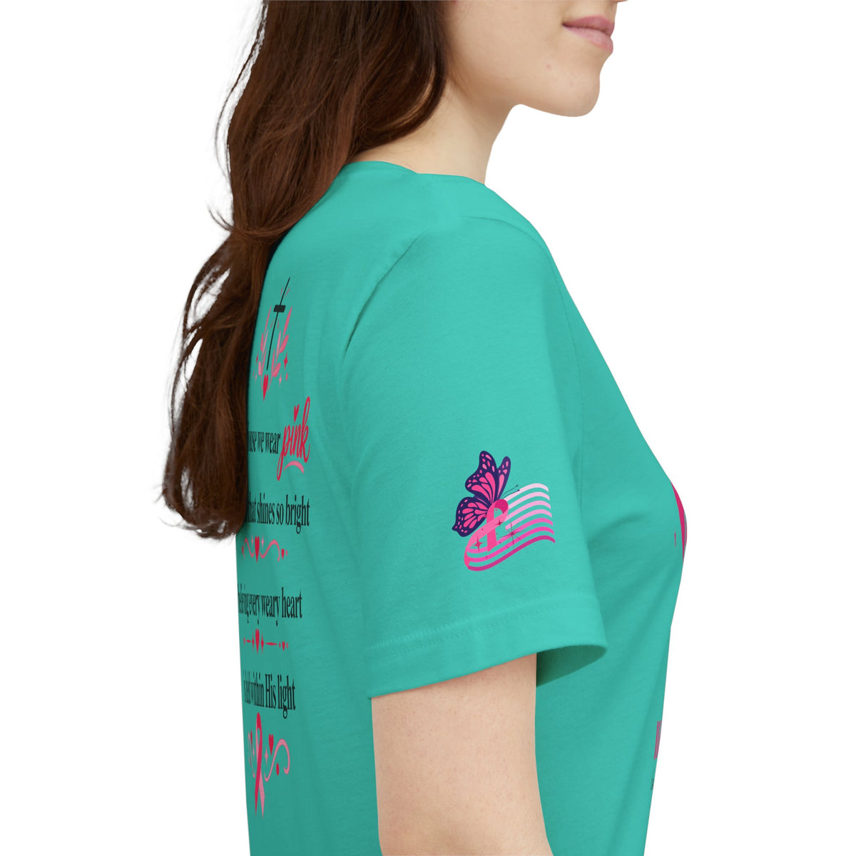 In This House We Wear Pink T-Shirt | Breast Cancer Awareness, Faith & Hope