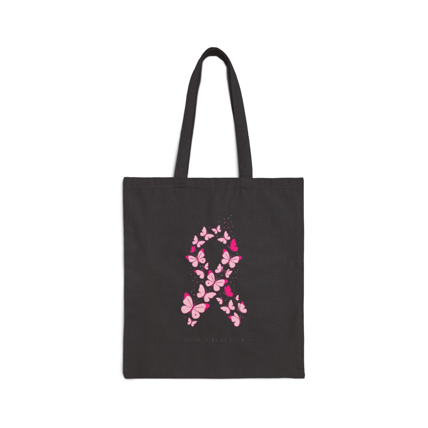 Pink Ribbon Butterfly Design Tote | Breast Cancer Awareness, Support