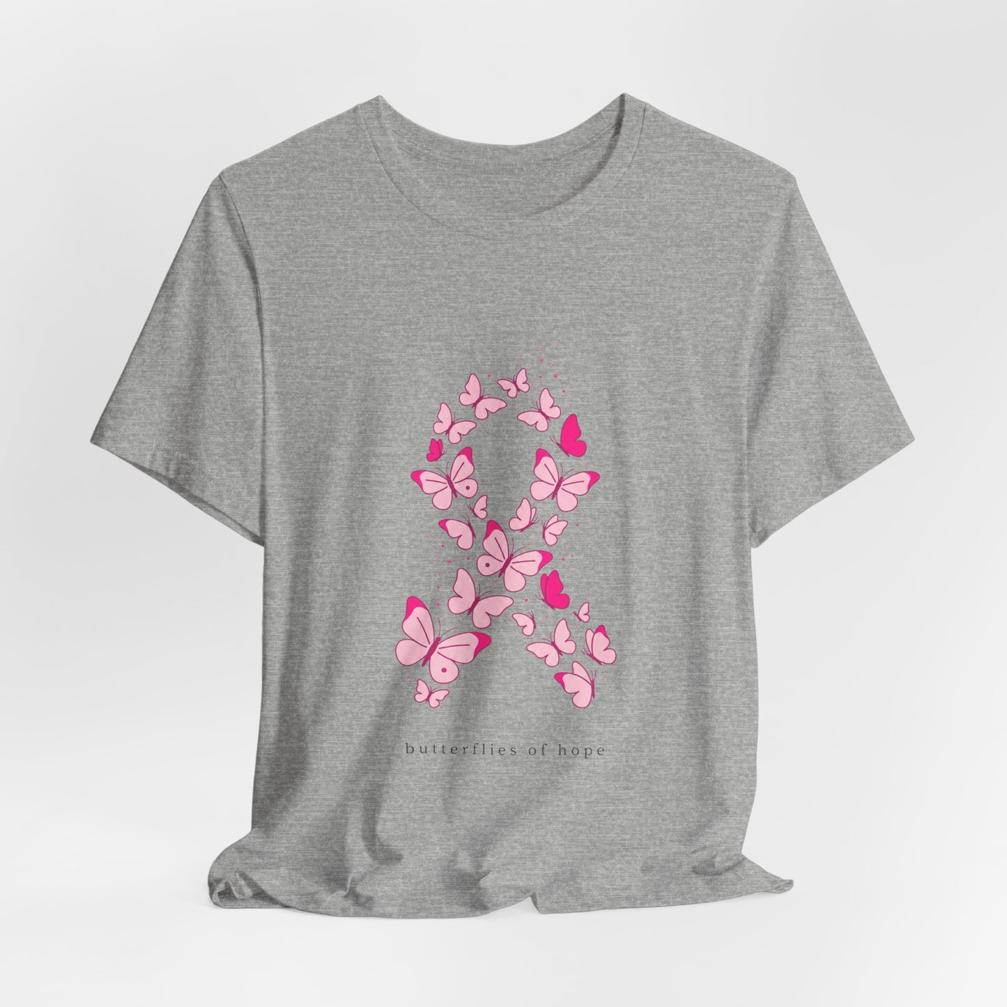 Pink Ribbon Butterfly Tee | Breast Cancer Awareness, Support Shirt