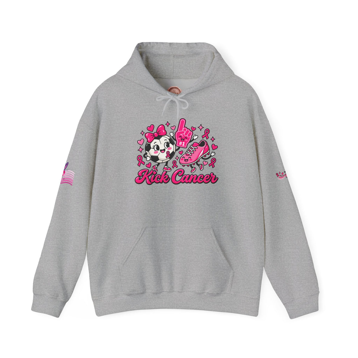Kick Cancer Breast Cancer Awareness Hoodie | Pink Ribbon Support