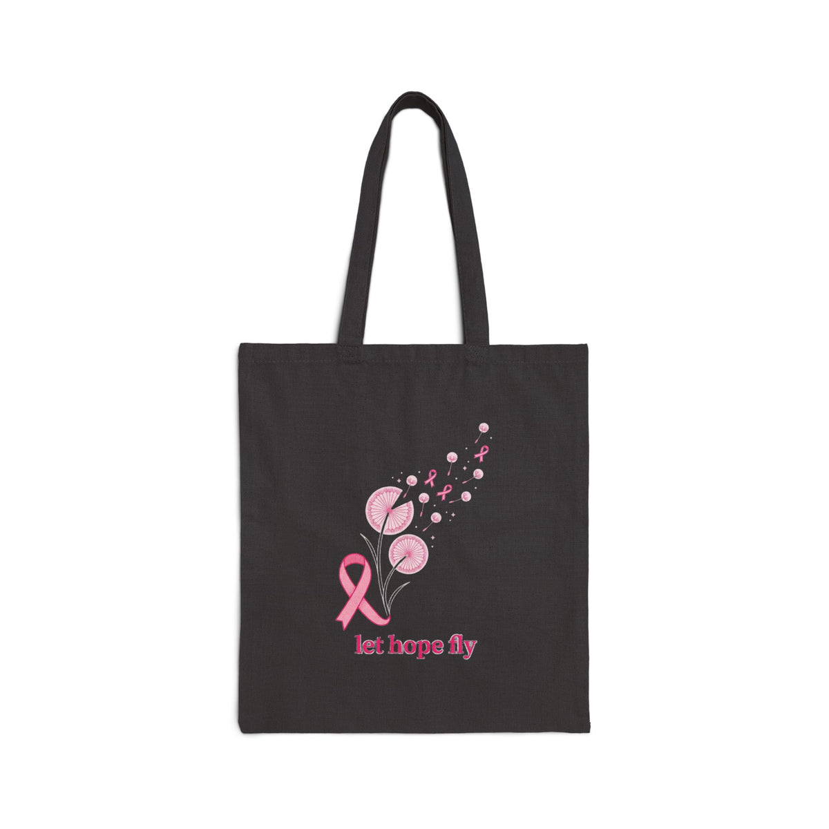 Let Hope Fly Pink Ribbon Tote Bag | Breast Cancer Awareness