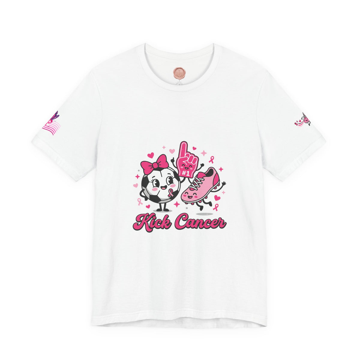 Kick Cancer Pink Ribbon Tee | Breast Cancer Awareness Shirt