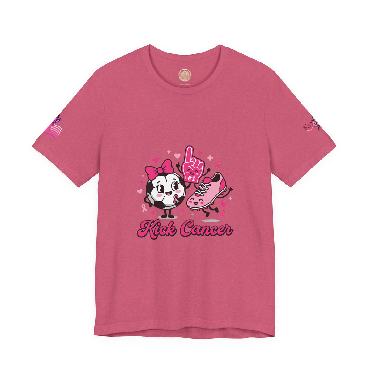 Kick Cancer Pink Ribbon Tee | Breast Cancer Awareness Shirt