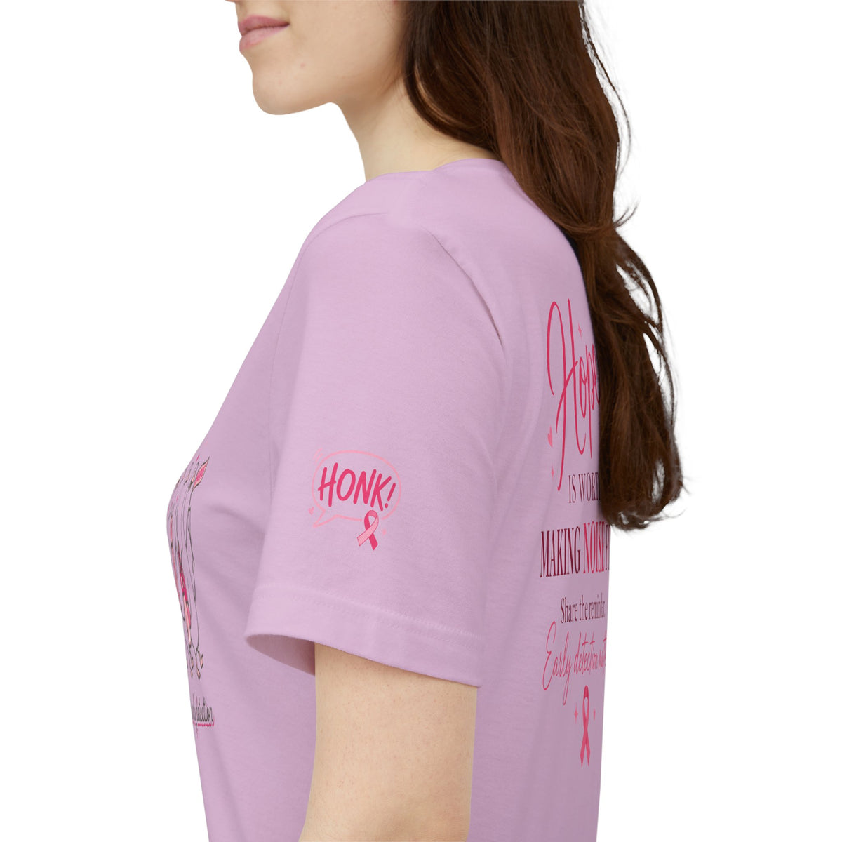 Think Pink Ribbon Geese T-Shirt | Breast Cancer Awareness, Survivor Support