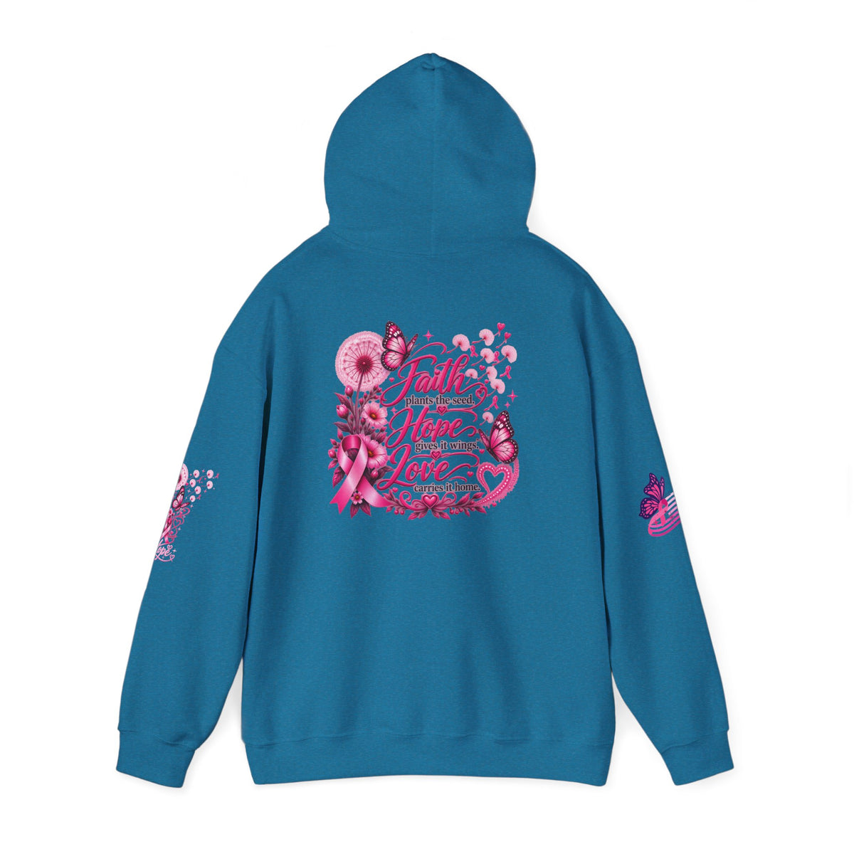 Pink Ribbon "Let Hope Fly" Hoodie | Breast Cancer Awareness Inspirational Gift | Hope & Encouragement Pullover