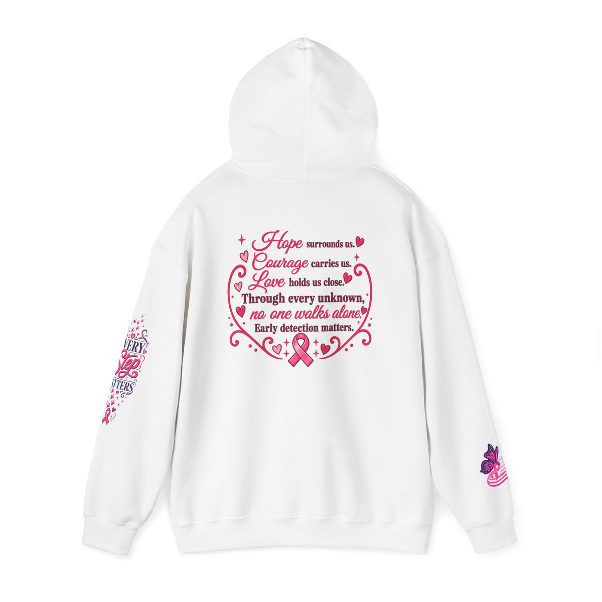Breast Cancer Ribbon Support Hoodie | Honk for Early Detection | Pink Awareness