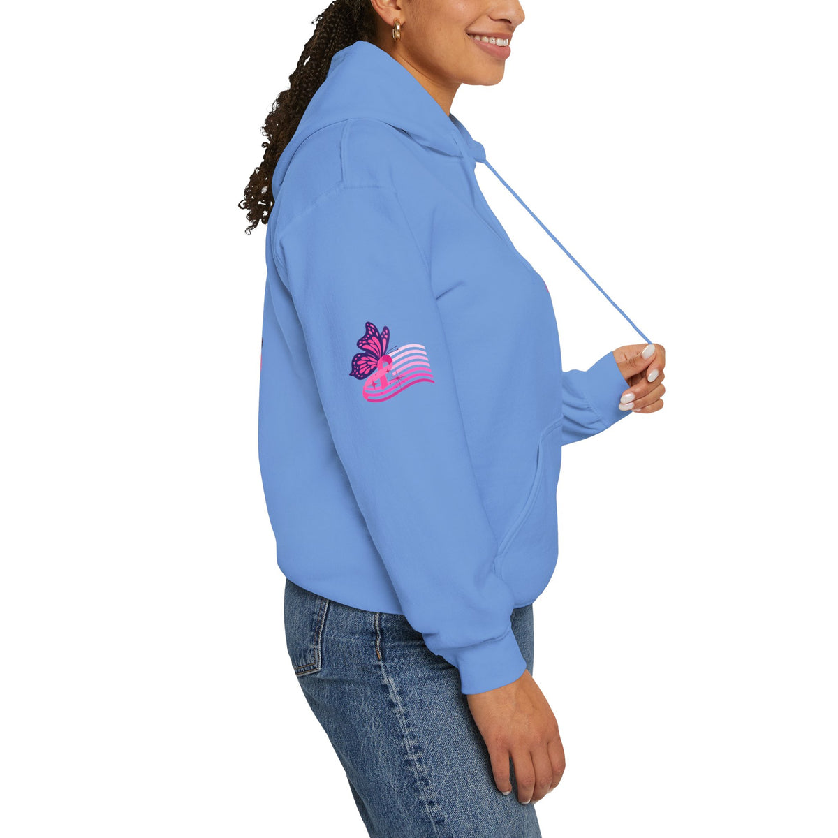 Pink Ribbon "Let Hope Fly" Hoodie | Breast Cancer Awareness Inspirational Gift | Hope & Encouragement Pullover