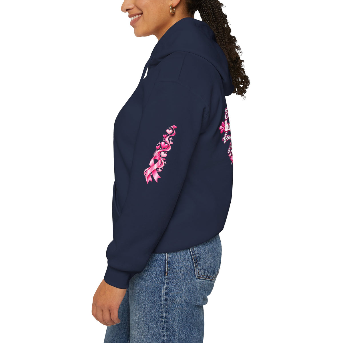 Pink Ribbon Support Hoodie | Breast Cancer Awareness, Survivor Solidarity