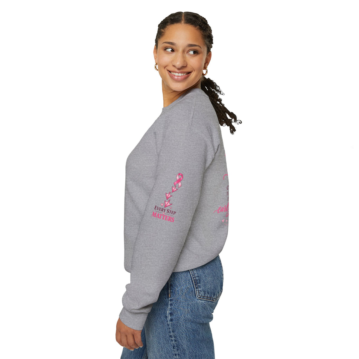Breast Cancer Awareness Geese Crewneck Sweatshirt | Pink Ribbon