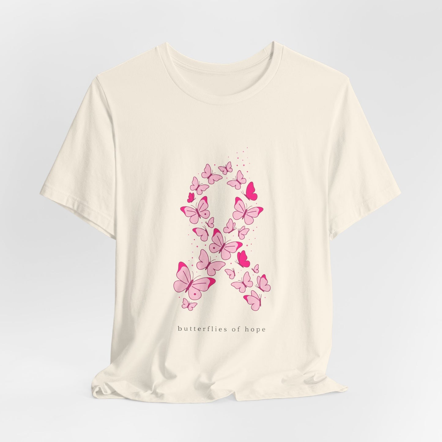 Pink Ribbon Butterfly Tee | Breast Cancer Awareness, Support Shirt