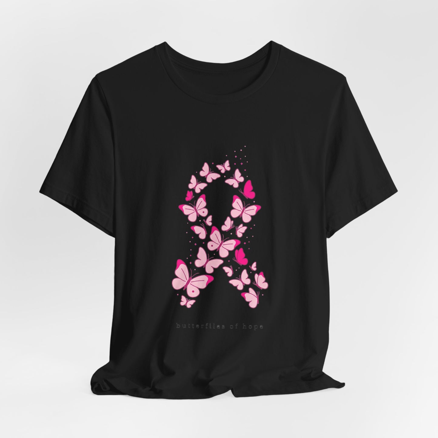 Pink Ribbon Butterfly Tee | Breast Cancer Awareness, Support Shirt