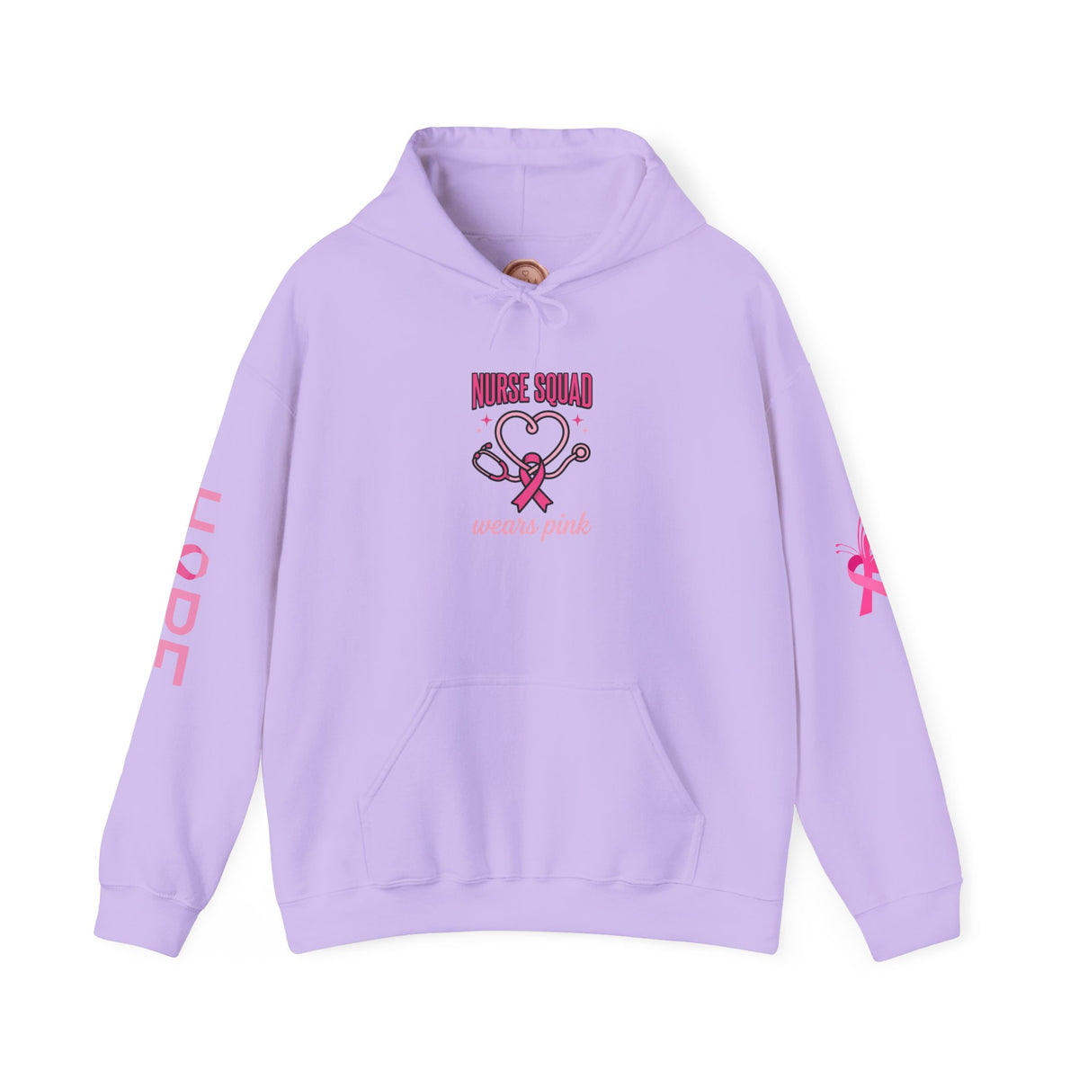 Nurse Squad Wears Pink Hoodie | Breast Cancer Awareness Nurse Pullover | Pink Ribbon Support Hoodie