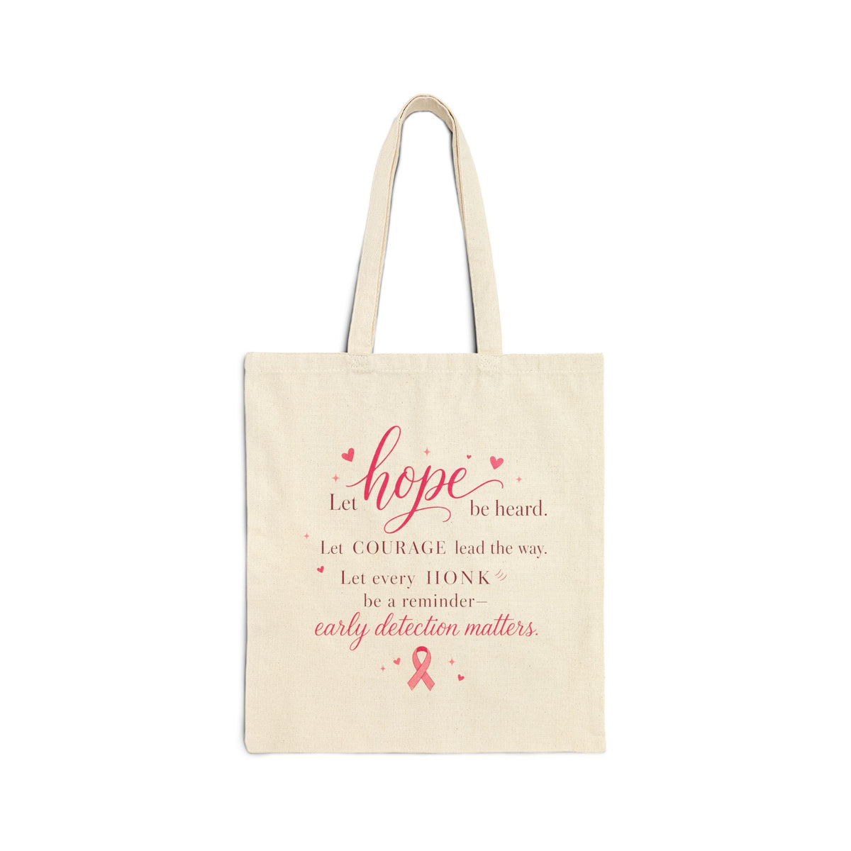 Marching Geese Pink Ribbon Tote | Breast Cancer Awareness
