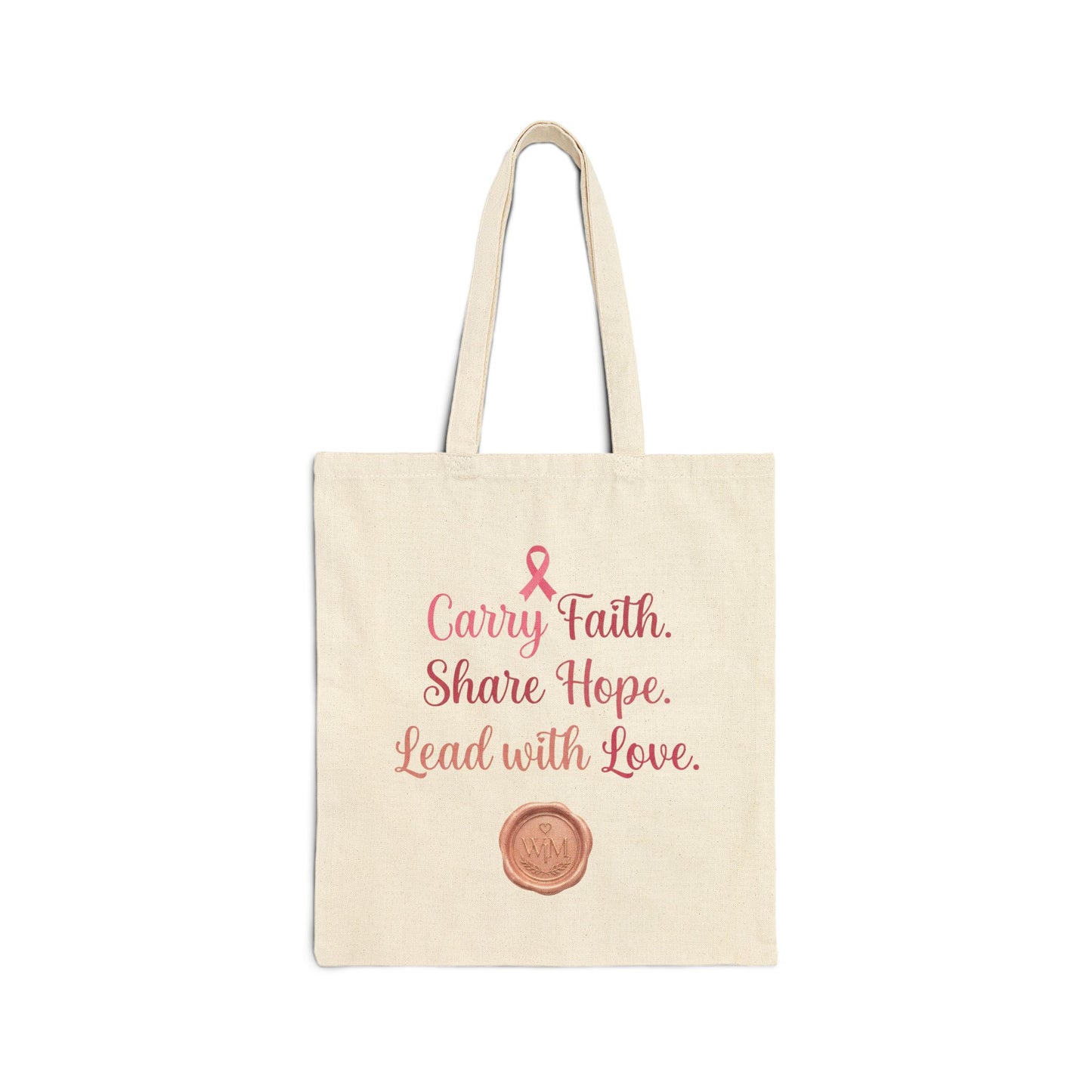 Faith Hope Love Ribbon Tote | Breast Cancer Awareness, Pink Ribbon