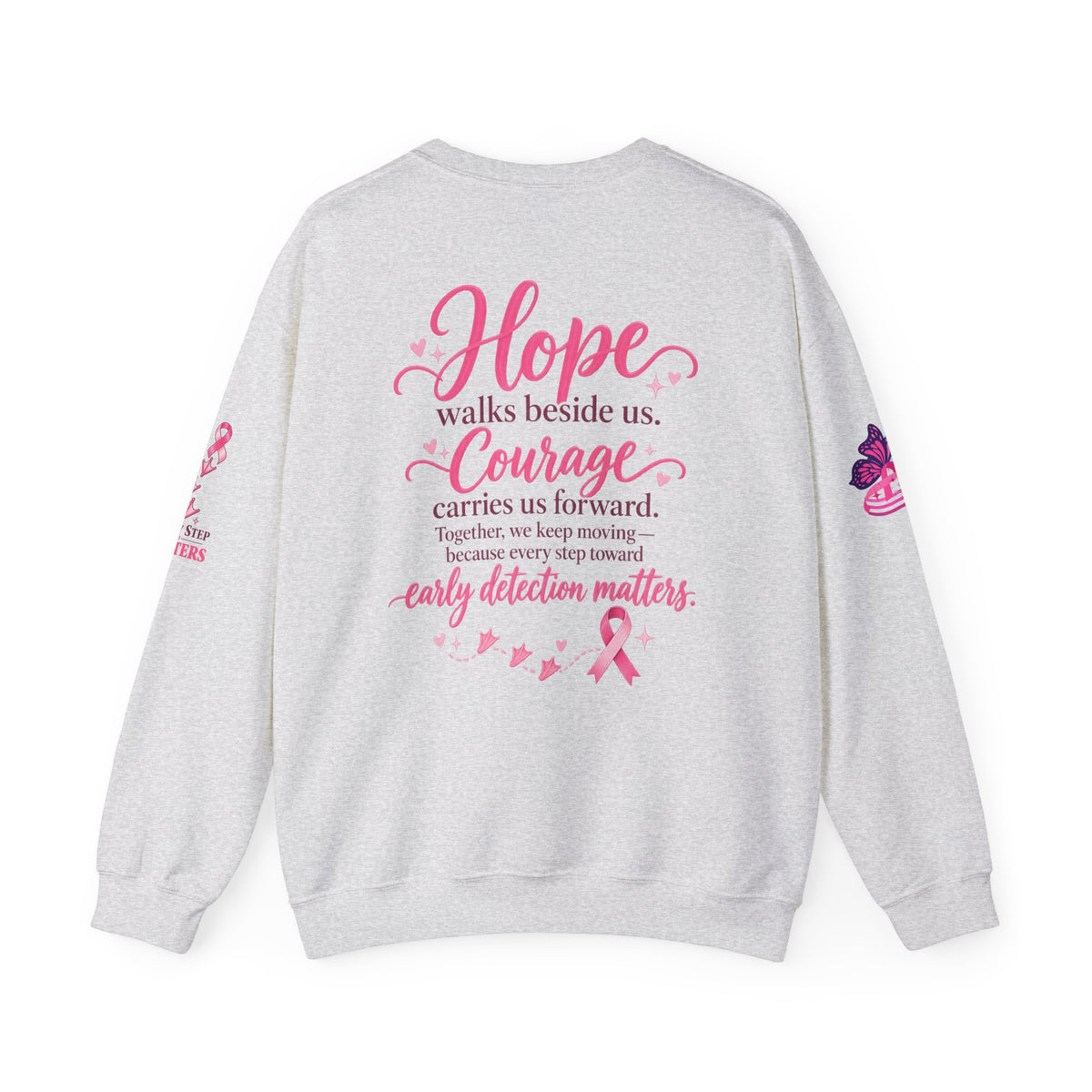 Breast Cancer Awareness Geese Crewneck Sweatshirt | Pink Ribbon