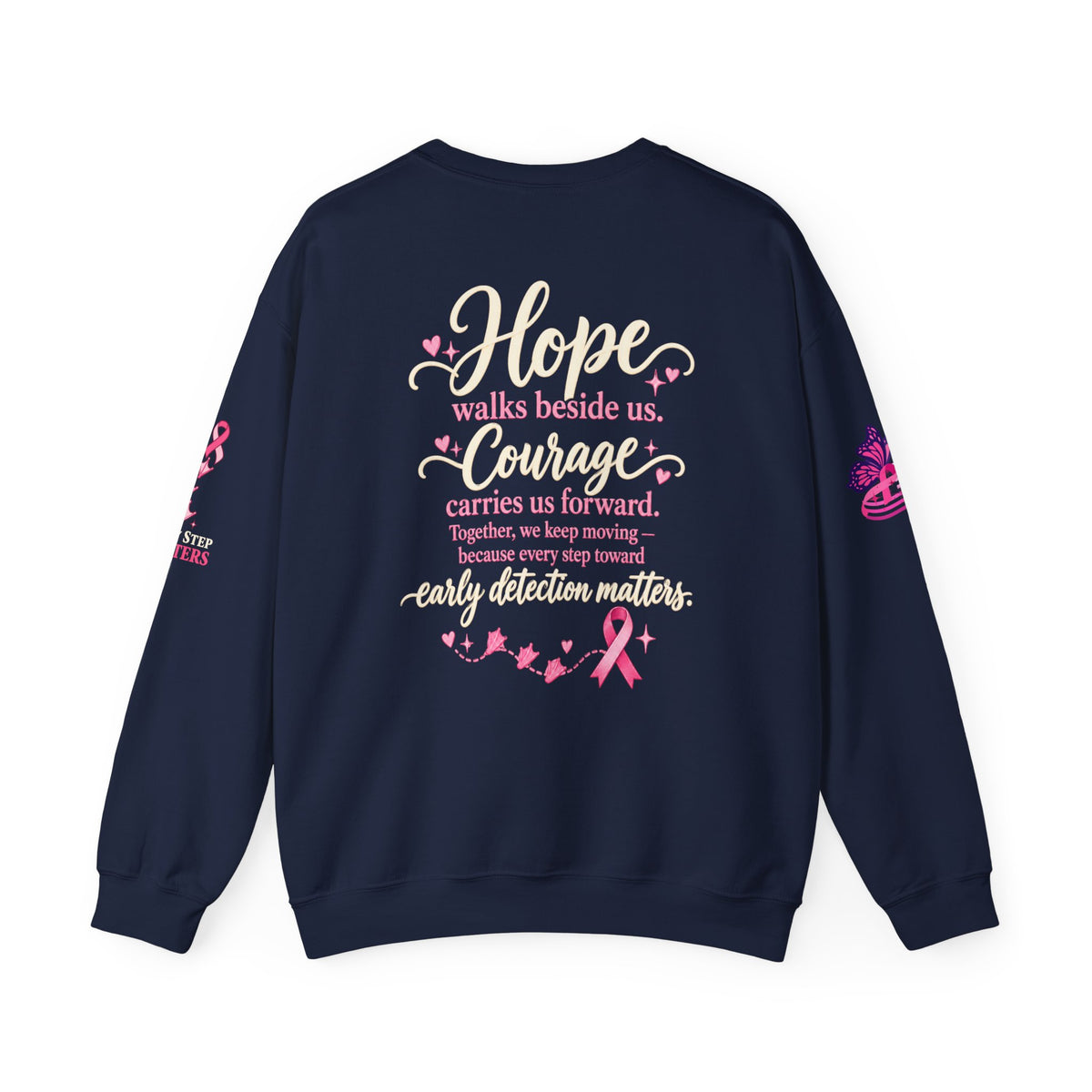 Breast Cancer Awareness Geese Crewneck Sweatshirt | Pink Ribbon