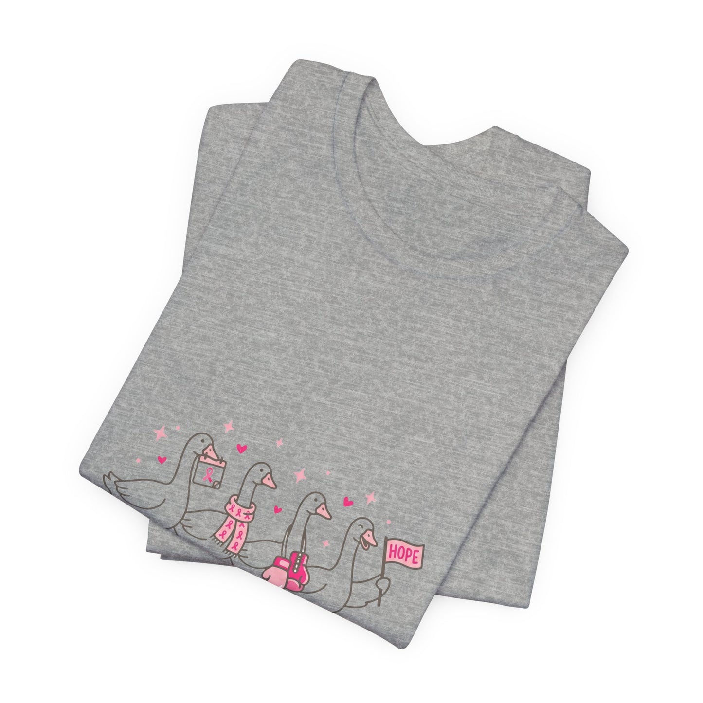 Think Pink Ribbon Ducks T-Shirt | Breast Cancer Awareness, Survivor Support
