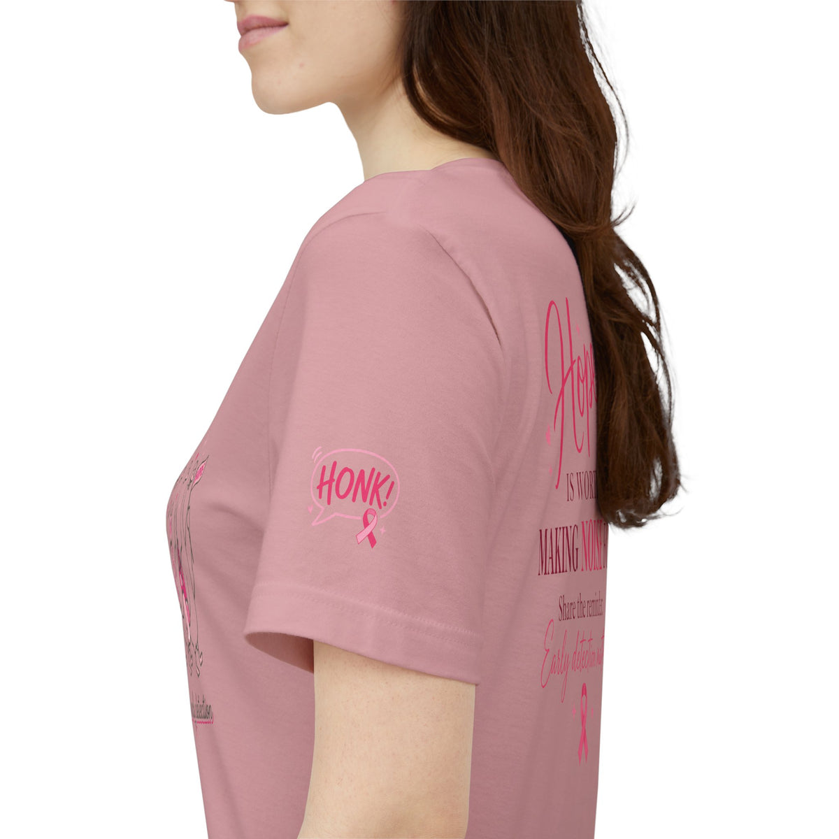 Think Pink Ribbon Geese T-Shirt | Breast Cancer Awareness, Survivor Support