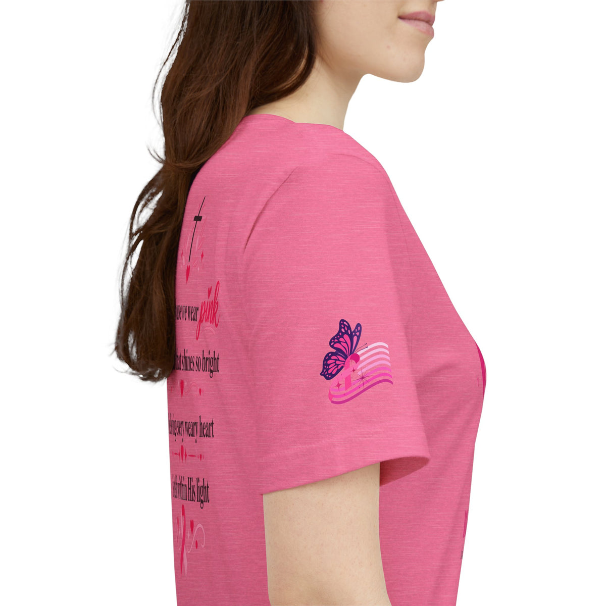 In This House We Wear Pink T-Shirt | Breast Cancer Awareness, Faith & Hope