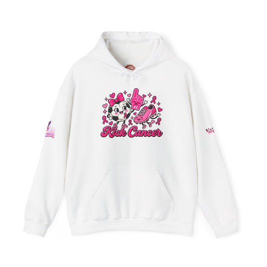 Kick Cancer Breast Cancer Awareness Hoodie | Pink Ribbon Support