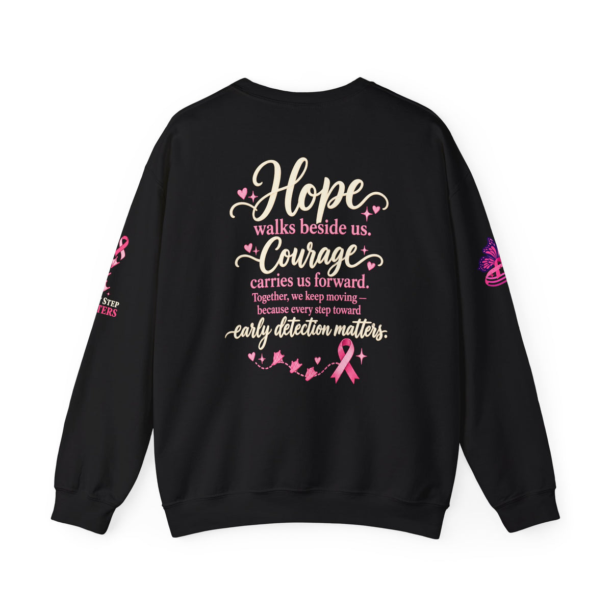 Breast Cancer Awareness Geese Crewneck Sweatshirt | Pink Ribbon