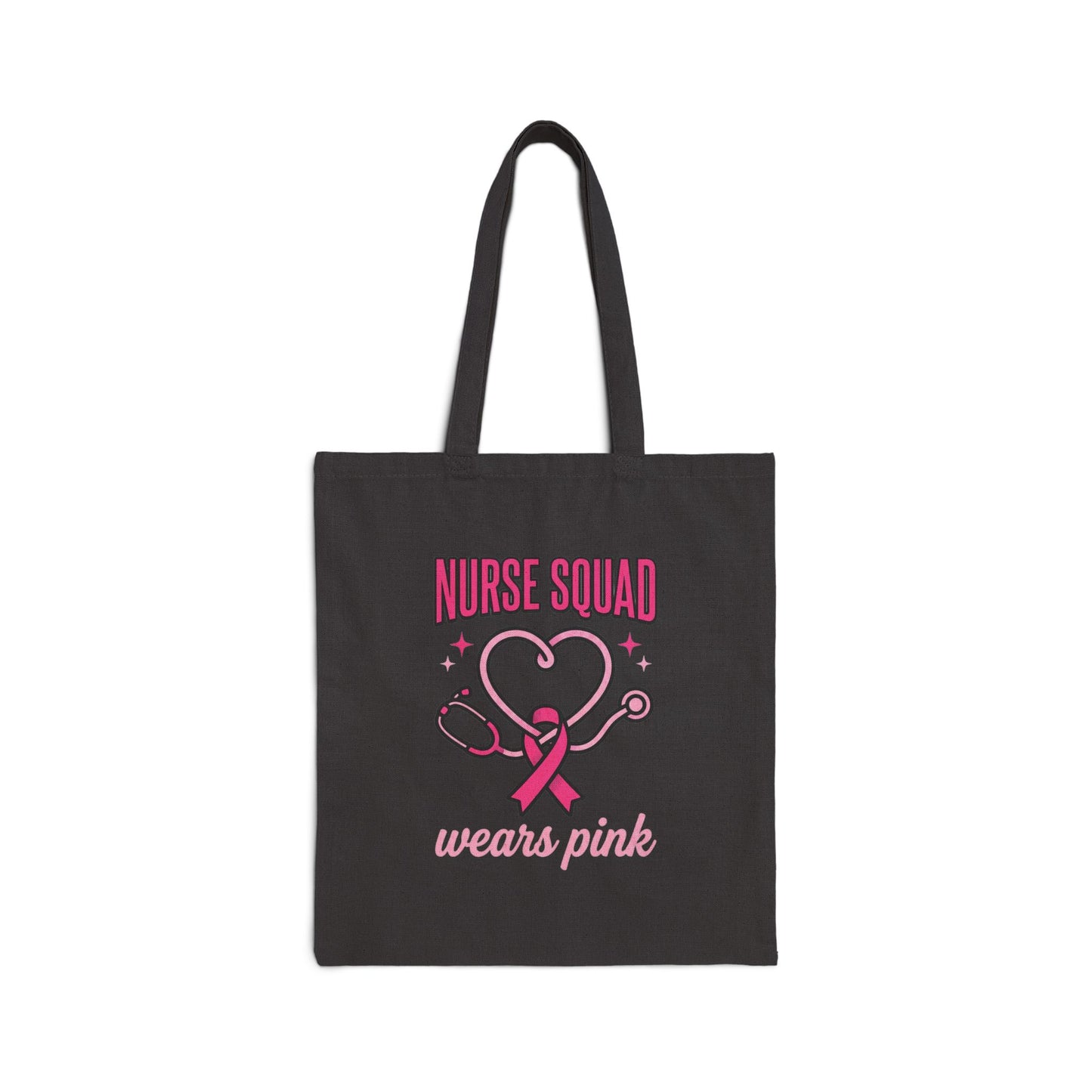 Nurse Squad Ribbon Tote | Breast Cancer Awareness, Pink Stethoscope