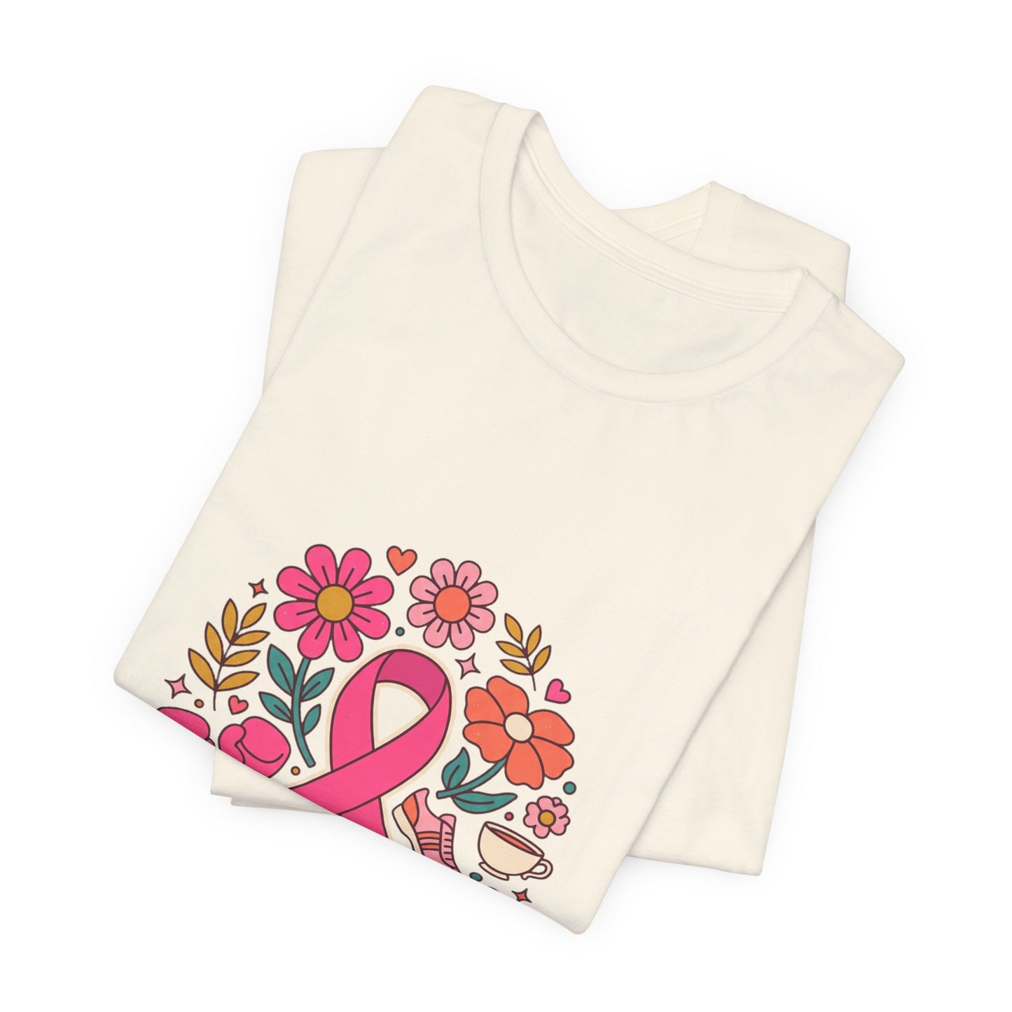 Hope Grows Here Ribbon Tee | Breast Cancer Awareness, Pink Floral